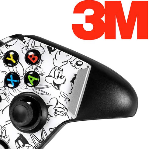 Looney Tunes Looney Squad Black and White Grid Xbox One S Controller Skin