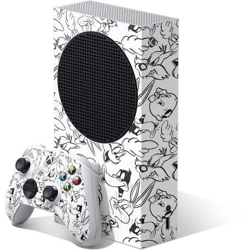 Looney Tunes Looney Squad Black and White Grid Xbox Series S Bundle Skin