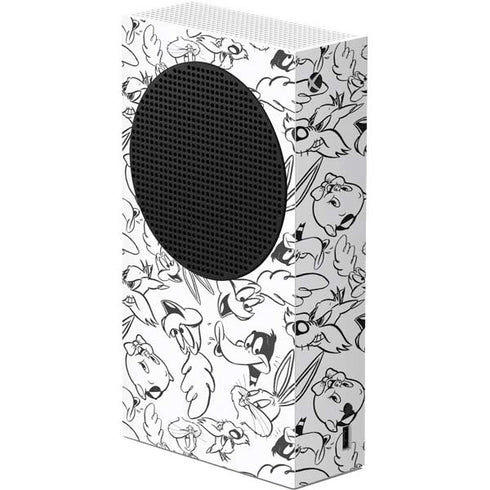 Looney Tunes Looney Squad Black and White Grid Xbox Series S Console Skin