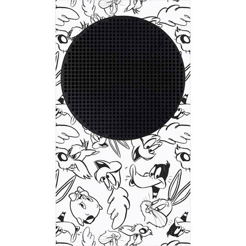 Looney Tunes Looney Squad Black and White Grid Xbox Series S Console Skin