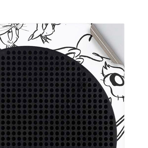 Looney Tunes Looney Squad Black and White Grid Xbox Series S Console Skin