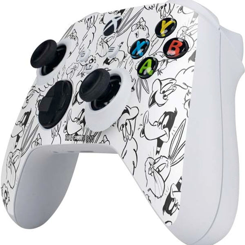 Looney Tunes Looney Squad Black and White Grid Xbox Series S Controller Skin