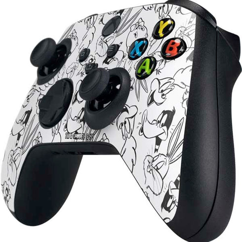 Looney Tunes Looney Squad Black and White Grid Xbox Series X Controller Skin