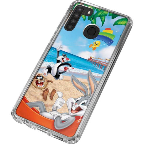 Looney Tunes Beach Galaxy A21 Clear Case
