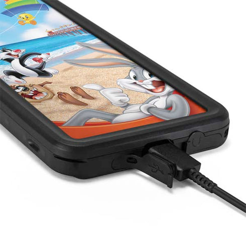 Looney Tunes Beach Galaxy S20 Plus Waterproof Case