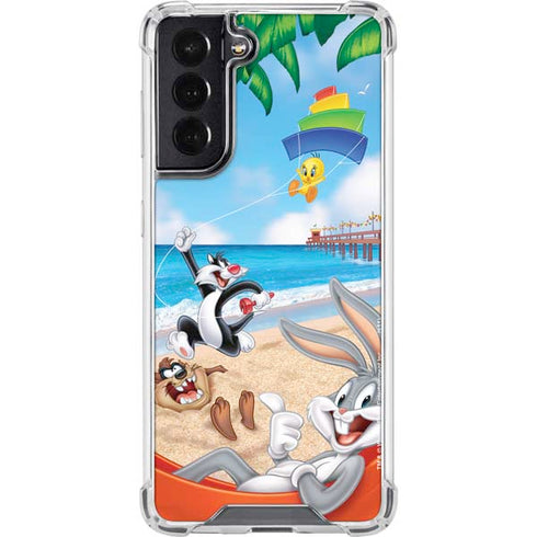 Looney Tunes Beach Galaxy S22 Clear Case