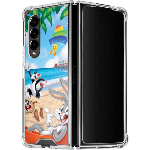 Looney Tunes Beach Galaxy Z Fold4 5G Clear Case