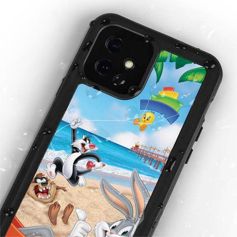 Looney Tunes Beach iPhone 12 Mini Waterproof Case