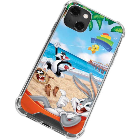 Looney Tunes Beach iPhone 15 Plus Clear Case