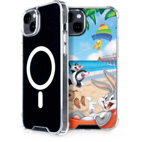 Looney Tunes Beach iPhone 15 Plus MagSafe Case