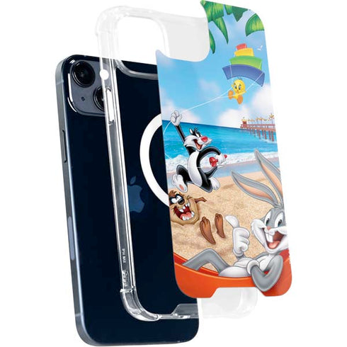 Looney Tunes Beach iPhone 15 Plus MagSafe Case
