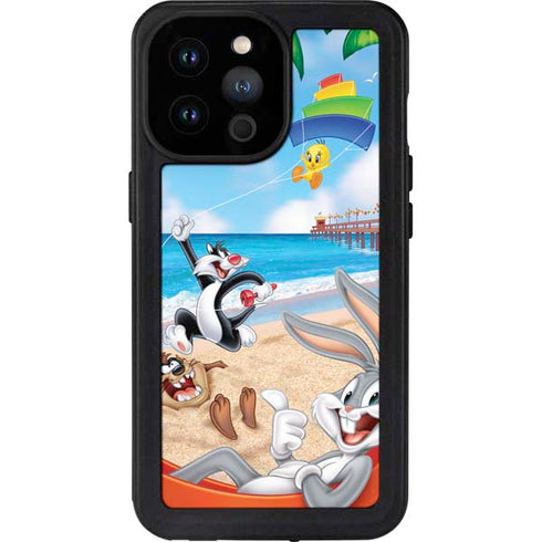 Looney Tunes Beach iPhone 14 Pro Max Waterproof Case