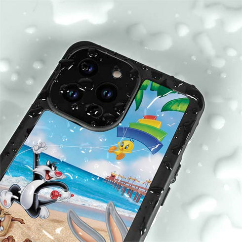 Looney Tunes Beach iPhone 14 Pro Max Waterproof Case