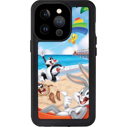 Looney Tunes Beach iPhone 14 Pro Waterproof Case