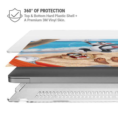 Looney Tunes Beach MacBook Pro 16in (2021-25) Case plus Skin