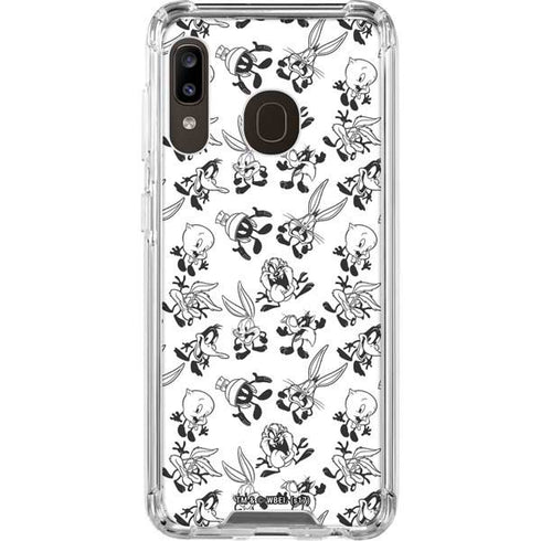 Looney Tunes Big Head Pattern Galaxy A30 Clear Case