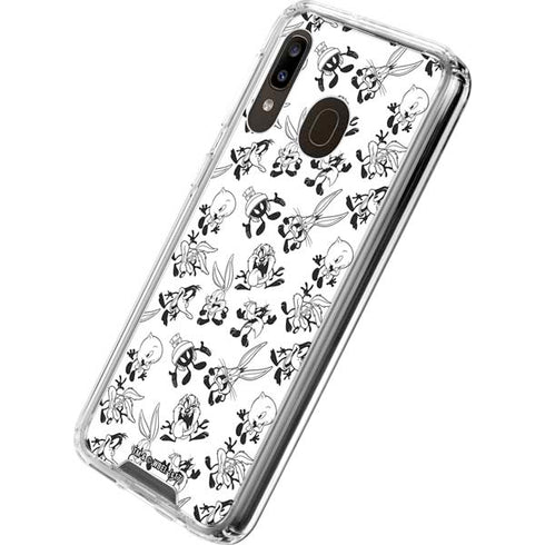 Looney Tunes Big Head Pattern Galaxy A30 Clear Case