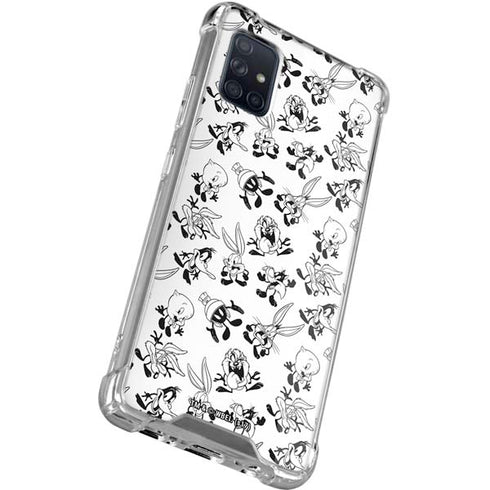 Looney Tunes Big Head Pattern Galaxy A71 5G Clear Case