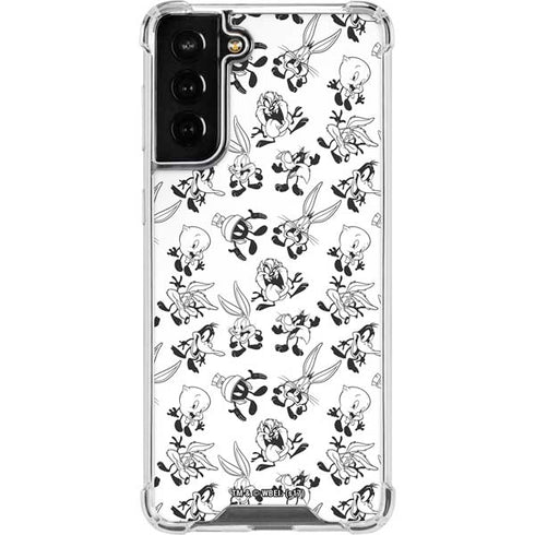 Looney Tunes Big Head Pattern Galaxy S21 FE Clear Case