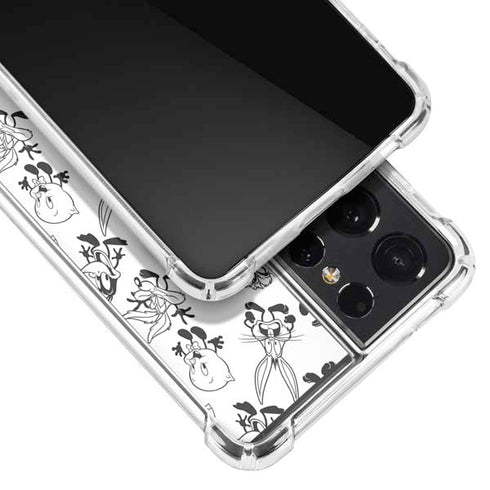 Looney Tunes Big Head Pattern Galaxy S21 Ultra 5G Clear Case