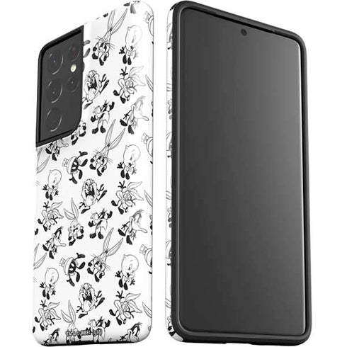 Looney Tunes Big Head Pattern Galaxy S21 Ultra 5G Pro Case