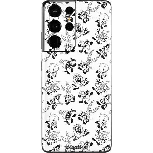 Looney Tunes Big Head Pattern Galaxy S21 Ultra 5G Skin