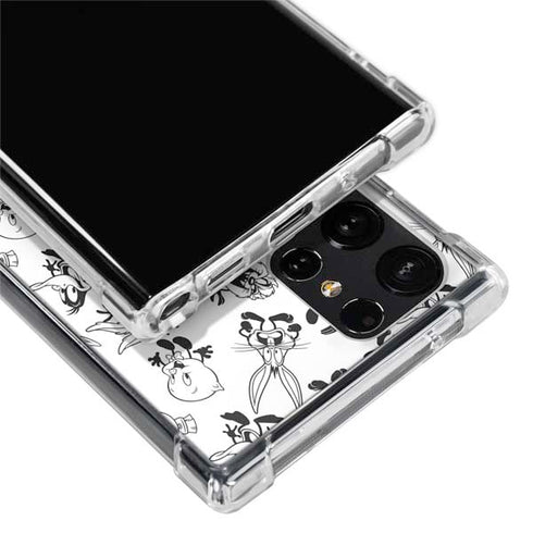 Looney Tunes Big Head Pattern Galaxy S22 Ultra Clear Case