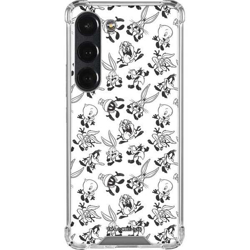 Looney Tunes Big Head Pattern Galaxy S23 Clear Case