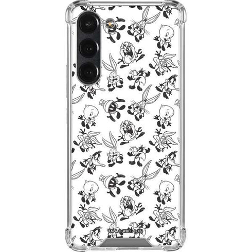 Looney Tunes Big Head Pattern Galaxy S23 Plus Clear Case