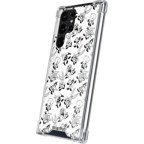 Looney Tunes Big Head Pattern Galaxy S24 Ultra Clear Case