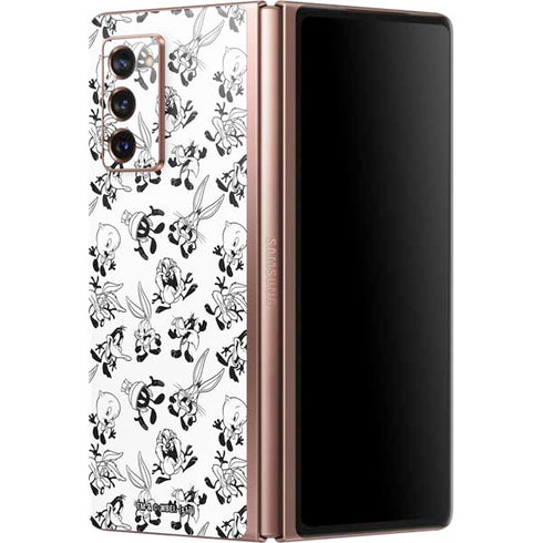 Looney Tunes Big Head Pattern Galaxy Z Fold2 5G Skin