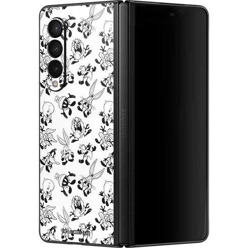 Looney Tunes Big Head Pattern Galaxy Z Fold3 5G Skin