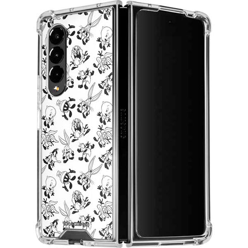 Looney Tunes Big Head Pattern Galaxy Z Fold4 5G Clear Case