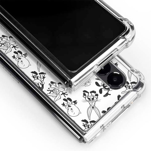 Looney Tunes Big Head Pattern Galaxy Z Fold4 5G Clear Case