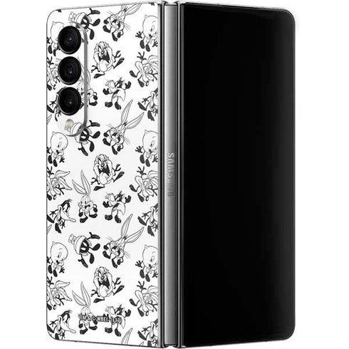 Looney Tunes Big Head Pattern Galaxy Z Fold4 5G Skin