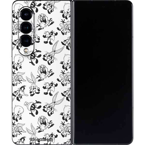 Looney Tunes Big Head Pattern Galaxy Z Fold4 5G Skin