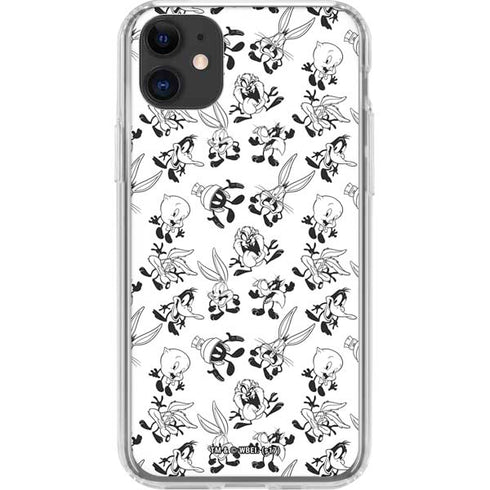 Looney Tunes Big Head Pattern iPhone 11 Clear Case