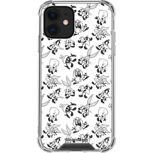 Looney Tunes Big Head Pattern iPhone 12 Clear Case