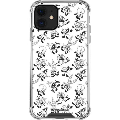 Looney Tunes Big Head Pattern iPhone 12 Mini Clear Case