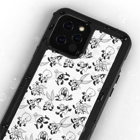Looney Tunes Big Head Pattern iPhone 12 Pro Waterproof Case