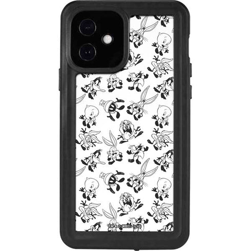 Looney Tunes Big Head Pattern iPhone 12 Waterproof Case