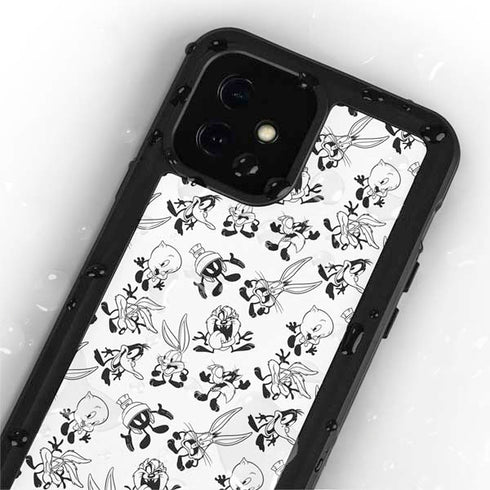 Looney Tunes Big Head Pattern iPhone 12 Waterproof Case