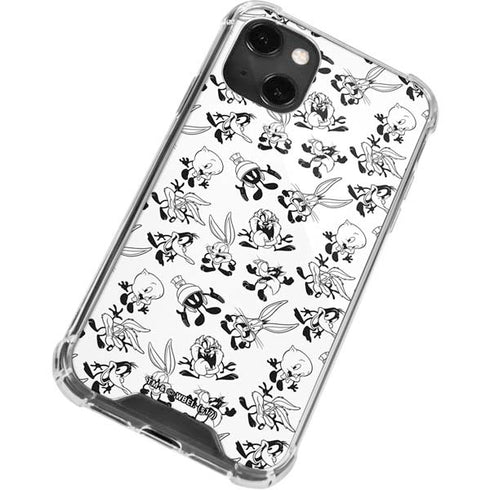 Looney Tunes Big Head Pattern iPhone 13 Mini Clear Case