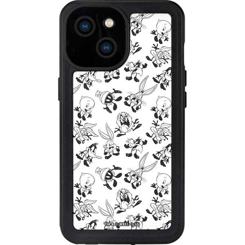 Looney Tunes Big Head Pattern iPhone 13 Mini Waterproof Case