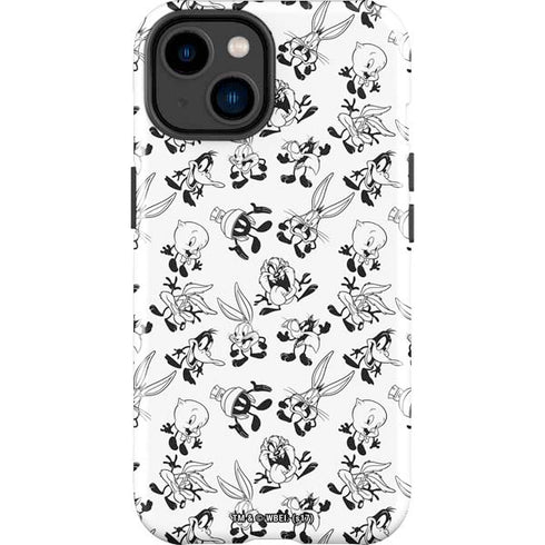 Looney Tunes Big Head Pattern iPhone 15 Plus Impact Case