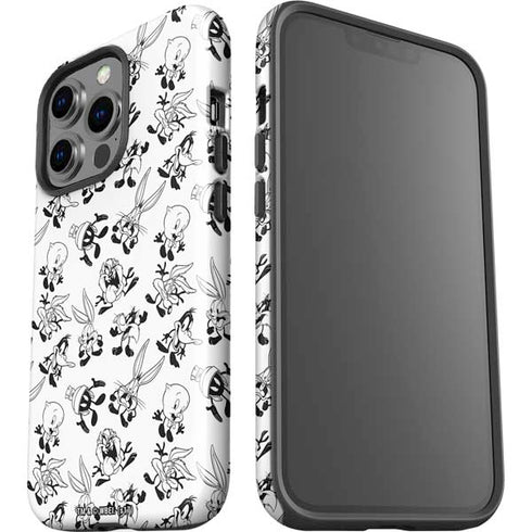 Looney Tunes Big Head Pattern iPhone 14 Pro Impact Case