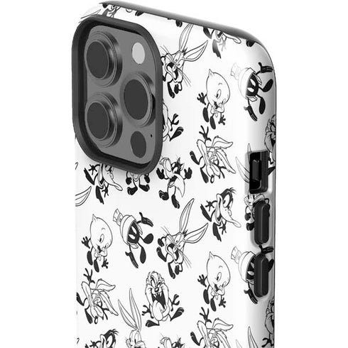 Looney Tunes Big Head Pattern iPhone 15 Pro Max Impact Case