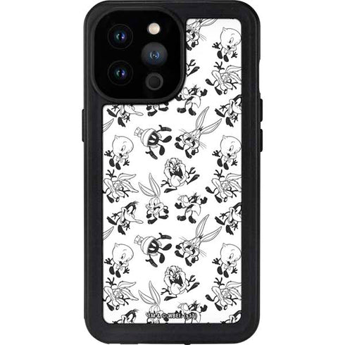 Looney Tunes Big Head Pattern iPhone 14 Pro Max Waterproof Case