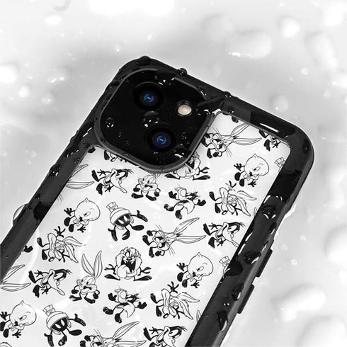 Looney Tunes Big Head Pattern iPhone 15 Waterproof Case