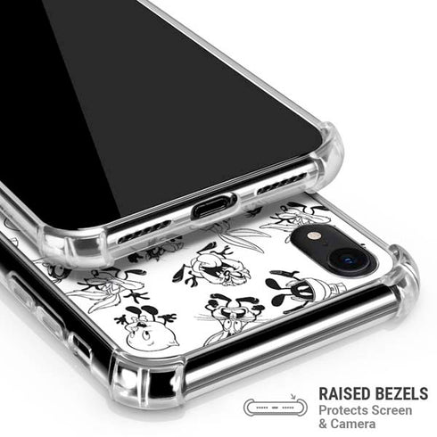 Looney Tunes Big Head Pattern iPhone XR Clear Case